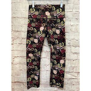 Lululemon Wunder Under Hi-Rise 19" Crop Tight Fluorolace Black Floral Size 4